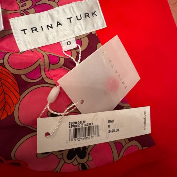 Trina Turk Atwood 2 Fitted Blazer - 0 - Red - Picture 9 of 10